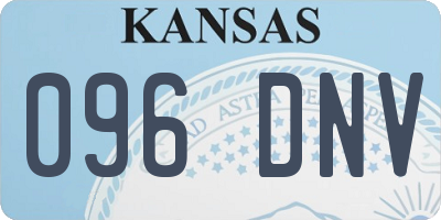 KS license plate 096DNV