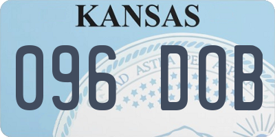 KS license plate 096DOB