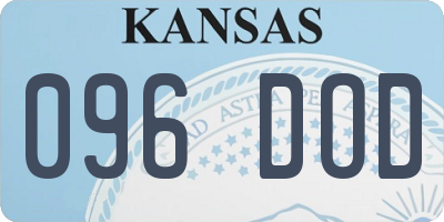 KS license plate 096DOD