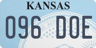 KS license plate 096DOE
