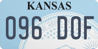 KS license plate 096DOF
