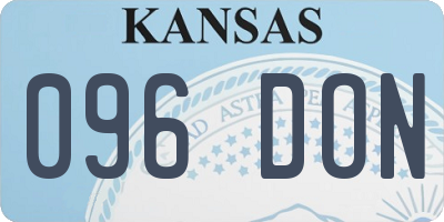 KS license plate 096DON
