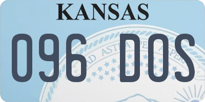 KS license plate 096DOS