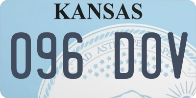 KS license plate 096DOV