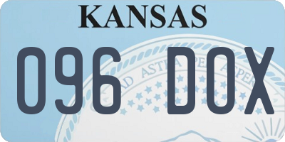 KS license plate 096DOX