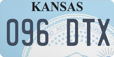 KS license plate 096DTX