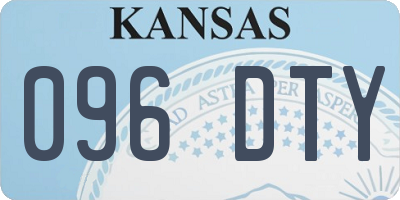 KS license plate 096DTY