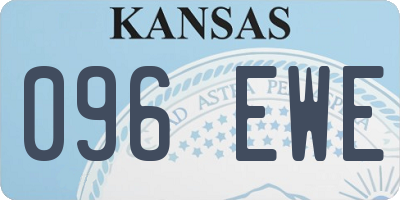 KS license plate 096EWE