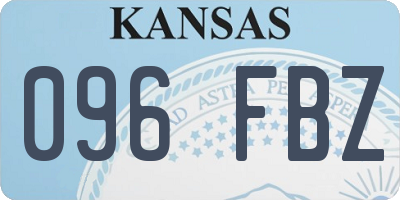 KS license plate 096FBZ