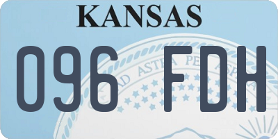 KS license plate 096FDH