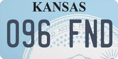 KS license plate 096FND