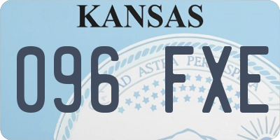 KS license plate 096FXE