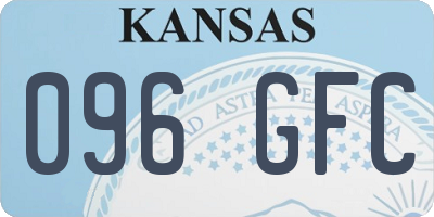 KS license plate 096GFC