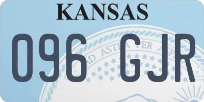 KS license plate 096GJR