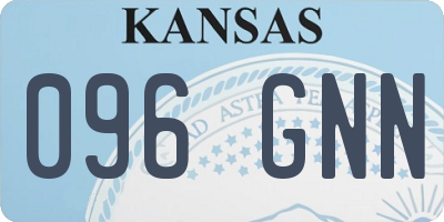 KS license plate 096GNN