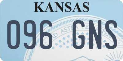 KS license plate 096GNS