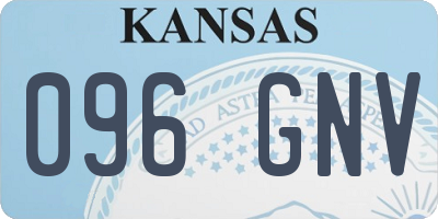 KS license plate 096GNV