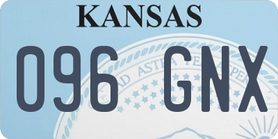 KS license plate 096GNX