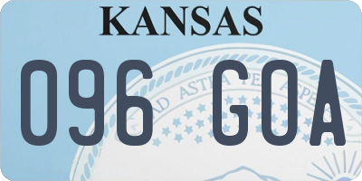 KS license plate 096GOA