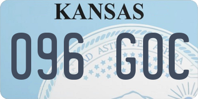 KS license plate 096GOC