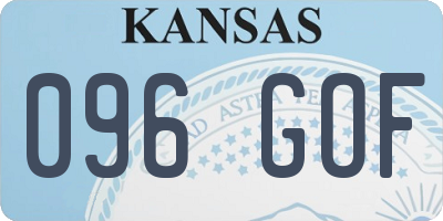 KS license plate 096GOF