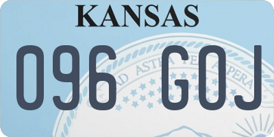 KS license plate 096GOJ