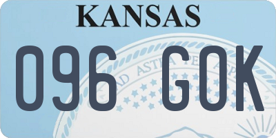 KS license plate 096GOK