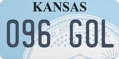 KS license plate 096GOL