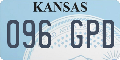 KS license plate 096GPD