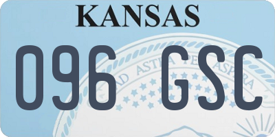 KS license plate 096GSC