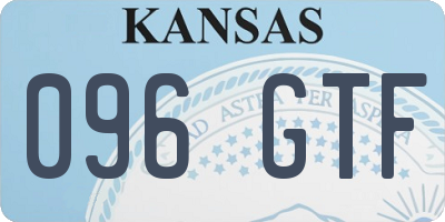 KS license plate 096GTF