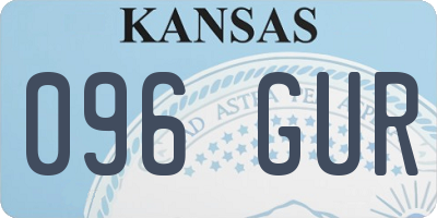 KS license plate 096GUR