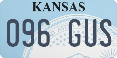 KS license plate 096GUS