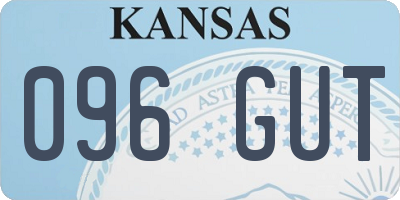 KS license plate 096GUT