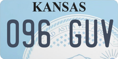 KS license plate 096GUV