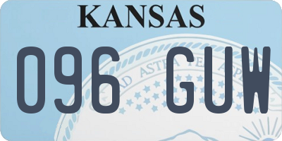 KS license plate 096GUW