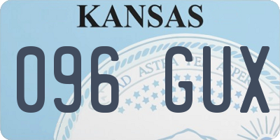 KS license plate 096GUX