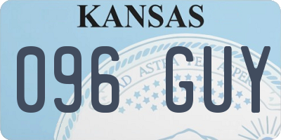 KS license plate 096GUY
