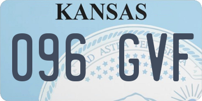 KS license plate 096GVF