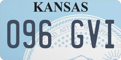 KS license plate 096GVI