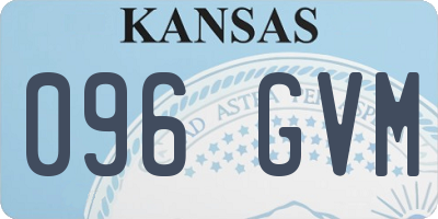 KS license plate 096GVM