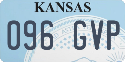 KS license plate 096GVP