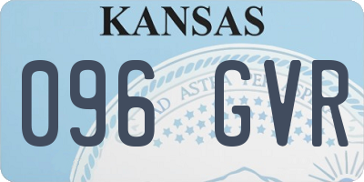 KS license plate 096GVR