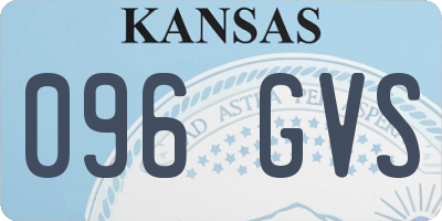 KS license plate 096GVS