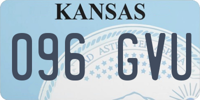 KS license plate 096GVU