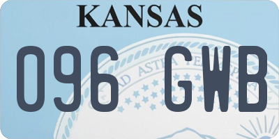 KS license plate 096GWB