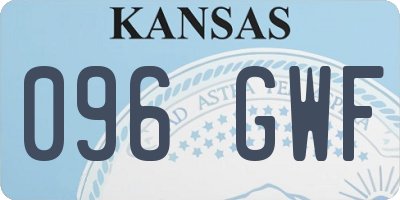 KS license plate 096GWF