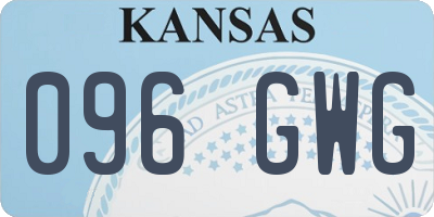 KS license plate 096GWG