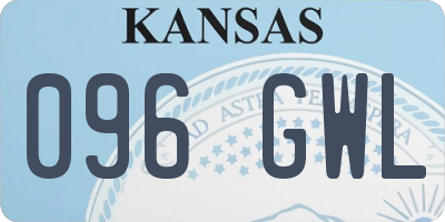 KS license plate 096GWL