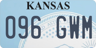 KS license plate 096GWM